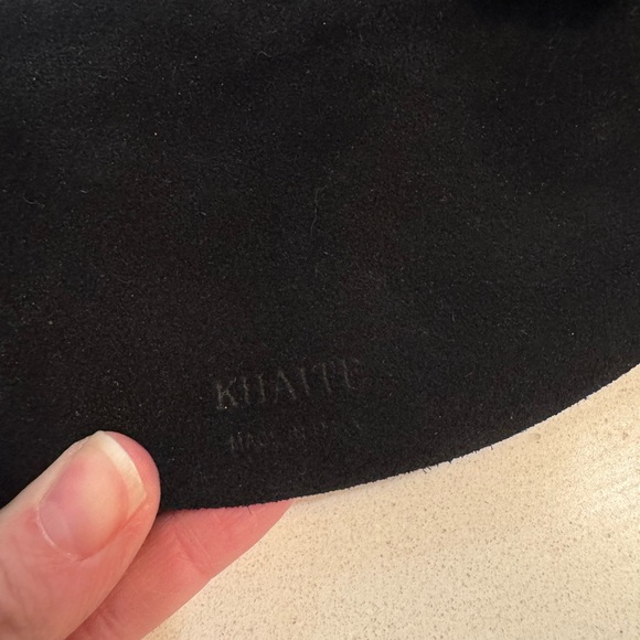 KHAITE Lotus Black Suede Women's Bag tote medium - Picture 12 of 14